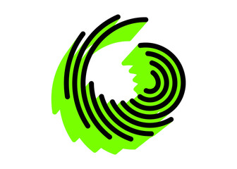 Abstract design element for logo, frame, web design. Modern vector pattern