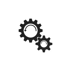 Gear icon template. Gear symbol vector sign isolated on white background. vector illustration.