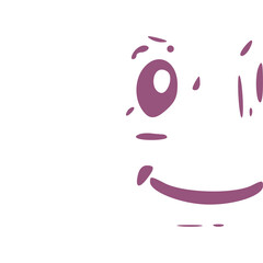 Graffiti emoticon. Smiling face painted spray paint. Vector illustration on white background