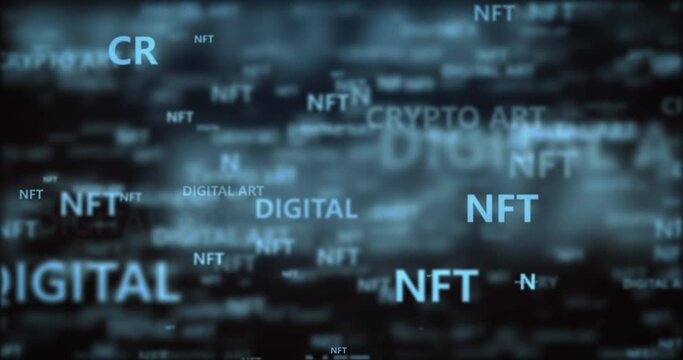NFT background. non fungible token concept.