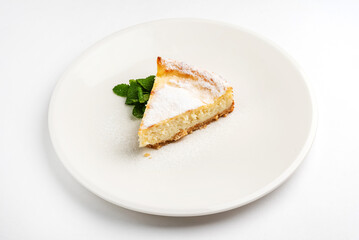 cheesecake with mint
