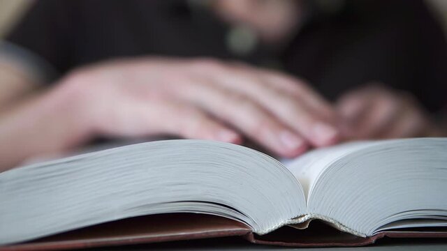 Man is reading a book