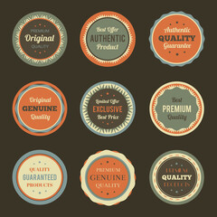 Retro vintage badges set