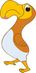 Cartoon of a dodo bird walking on a sunny day © Heru