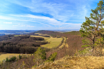 Blick vom Großen Hörselberg Richtung Eisenach