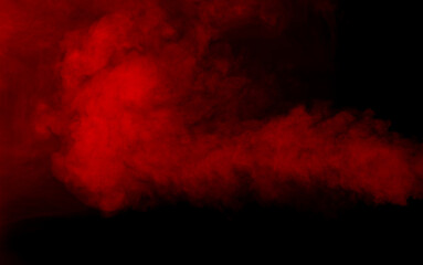 Texture of red smoke on black