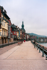 Obraz premium Panoramic view of the old town of Dinant in Belgium.