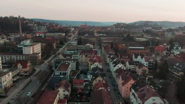 cityscape of t&uuml;bingen, Germany, during sunset