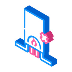 heating system repair isometric icon vector illustration