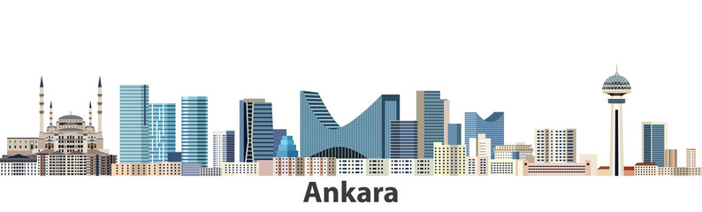 Fototapeta na wymiar Ankara city skyline vector illustration