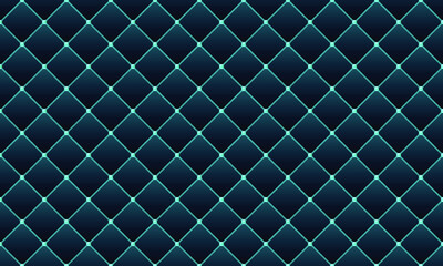 Luxury blue background with blue chains and beads. Seamless vector illustration. Upholstery background.