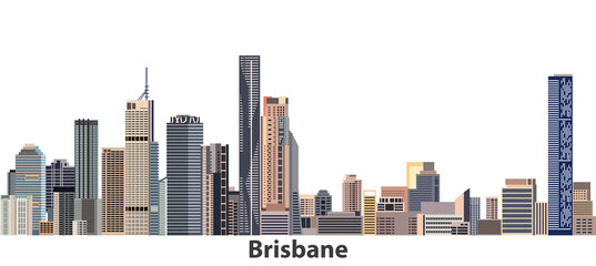 Fototapeta na wymiar Brisbane city skyline vector illustration