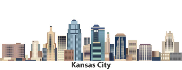 Fototapeta na wymiar Kansas City skyline vector illustration