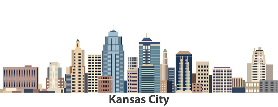 Kansas City skyline vector illustration