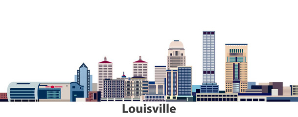 Obraz premium Louisville city skyline vector illustration