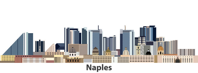 Fototapeta na wymiar Naples city skyline vector illustration