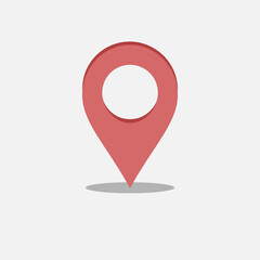 Location icon - simple vector flat colorful illustration.