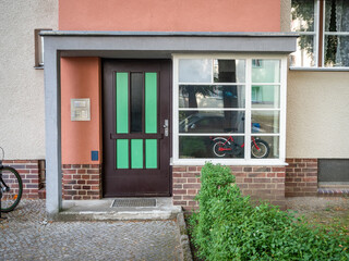 Fototapeta na wymiar Entrance door to a residential building