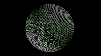 3D illustration 5G text on sphere concept