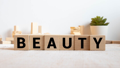 beauty Text On Wooden Blocks
