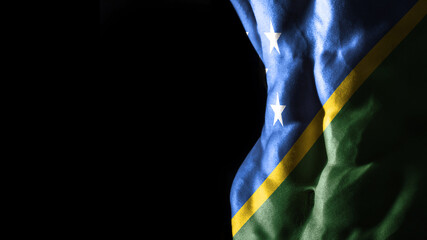 Solomon Islands flag on abs muscles, national sport workout, bodybuilding concept