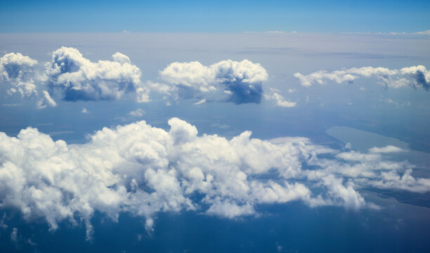 aerial photography of white clouds in the blue sky