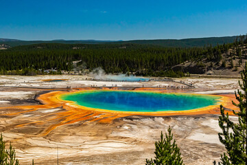 Spectacular Colors Of The Grand Prismatic Spring, Yellowstone National Park, Wyoming