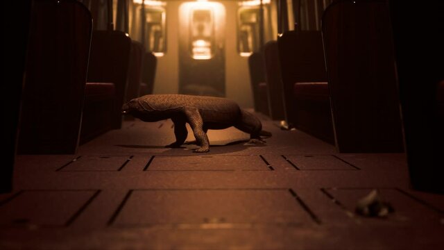 comodo dragon in underground metro station