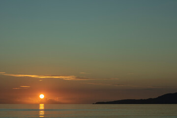 Naklejka premium sunset at the sea