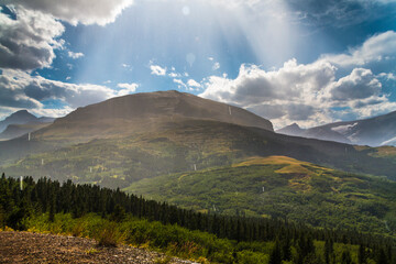 dramatic summer  landscape photo taken in Glacier national Park in Montana.