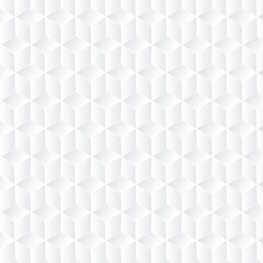 White cube geometric background, paper art pattern