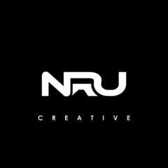 NRU Letter Initial Logo Design Template Vector Illustration