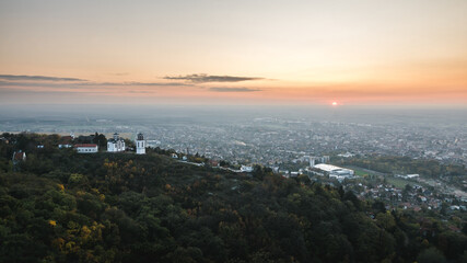 A church on the hill above Vršac, city in Vojvodina, Serbia