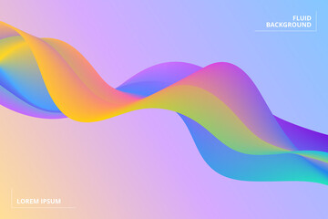 Colorful geometric background. Fluid shapes composition