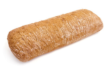 Ciabatta Italian bread, isolated on white background. High resolution image