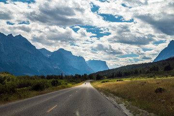 Fototapeta premium dramatic summer landscape photo taken in Glacier national Park in Montana.