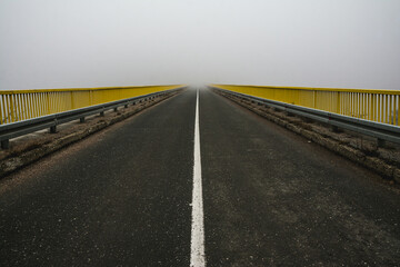 The road in the fog 