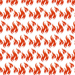 Abstract Vector Fire flames seamless pattern. Flame background. Vector Illustration