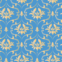 Royal victorian seamless pattern. Damask royal pattern
