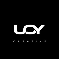 UOY Letter Initial Logo Design Template Vector Illustration