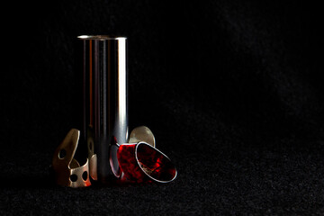 Metal Slide and Finger Picks for Blues and Country Lap and Steel Guitar