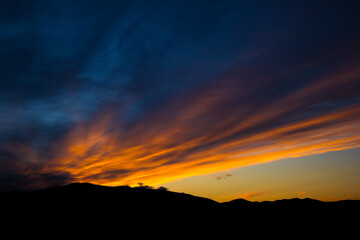 Gorgeous sunset in the mountains