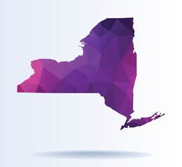 Low poly map of Ny-york state