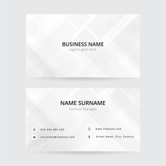 Grey geometric business card, modern design