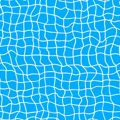 Hand-drawn cage, seamless tile texture in the pool, underwater.