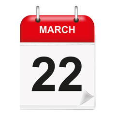 March 22, Calendar Icon