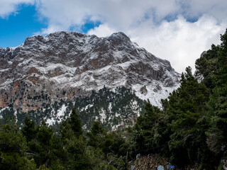 Puig de sa Bassa, Tramuntana Mountain on the balearic island of Mallorca, Spain