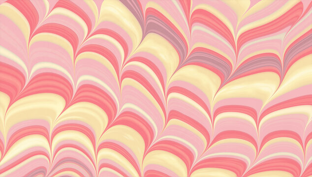 A swirly paint or inkscape background with free flowing lines and liquid drips in pinks and yellows.