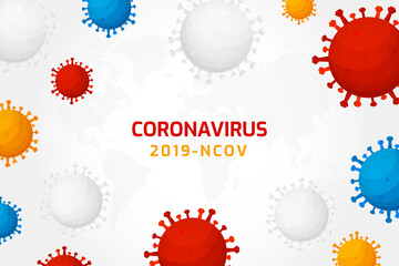 Colorful COVID background design. Bacteria cells background for Novel Coronavirus (2019-nCoV)