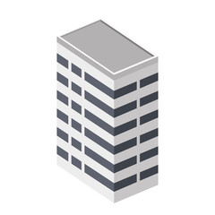 gray building isometric style icon